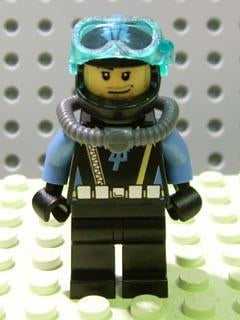 LEGO Minifigure-Aquaraider Diver 1-Aquazone / Aquaraiders II-AQU015-Creative Brick Builders